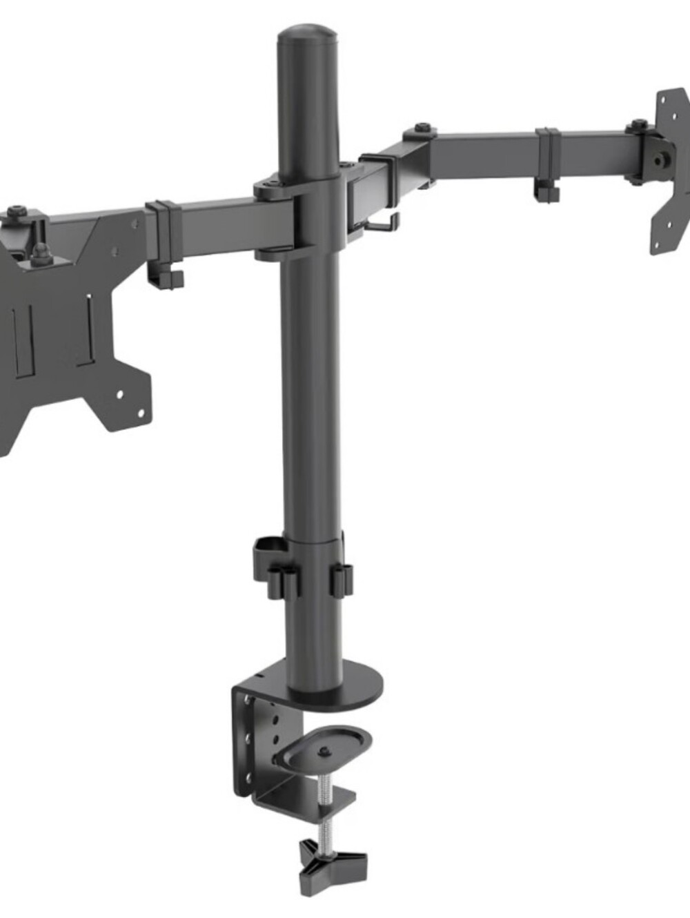 Adjustable Dual 17-27 Monitor Desk Mount – Black